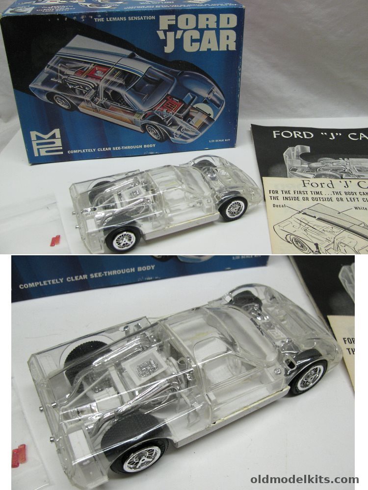 MPC 1/25 Ford J Car - The Lemans Sensation With See-Through Body, 501-200 plastic model kit